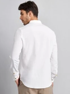 Manfinity Mode Men Cotton Solid Button Up Shirt