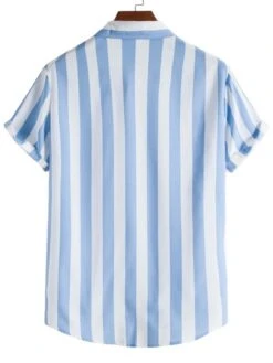 Manfinity Homme Men Vertical Striped Button Up Shirt