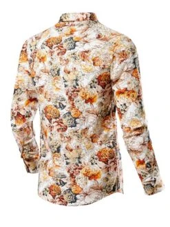 Men Floral Print Button Up Shirt
