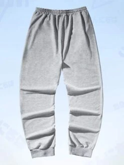 Anime Guys Letter Graphic Drawstring Waist Sweatpants
