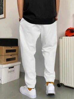 Manfinity Homme Men Playing Card Print Drawstring Waist Sweatpants