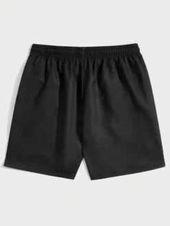 ROMWE Street Life Guys Skull & Fire Print Drawstring Waist Shorts