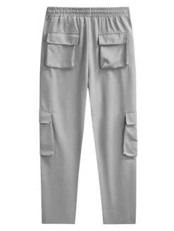 Manfinity EMRG Men Flap Pocket Split Hem Drawstring Waist Cargo Pants