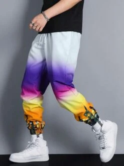 Manfinity EMRG Men Ombre Drawstring Waist Pants