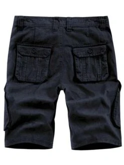 Men Flap Pocket Cargo Shorts