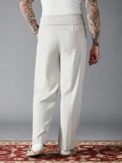 Manfinity Homme Men Solid Drawstring Waist Straight Leg Pants