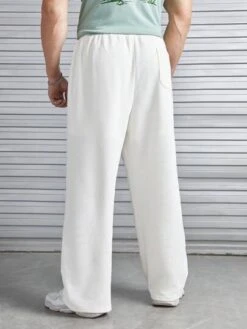 Manfinity Basics Men Drawstring Waist Straight Leg Pants