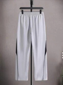Manfinity EMRG Men Contrast Side Seam Drawstring Waist Wide Leg Pants