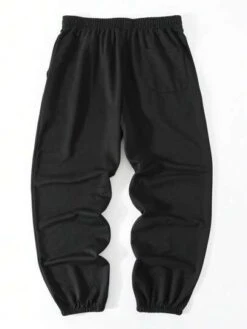 Manfinity Hypemode Men Floral & Japanese Letter Graphic Drawstring Waist Sweatpants