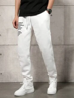Manfinity Homme Men Slogan Graphic Sweatpants