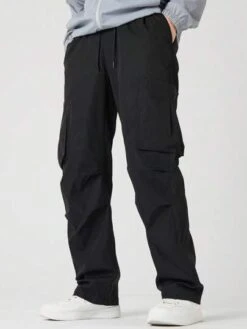 Manfinity Hypemode Men Pocket Side Drawstring Waist Pants
