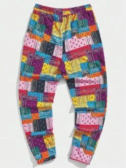 Manfinity Chillmode Men Paisley Print Drawstring Waist Sweatpants