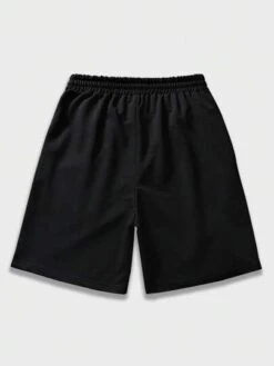 ROMWE Guys Floral & Letter Graphic Drawstring Waist Shorts