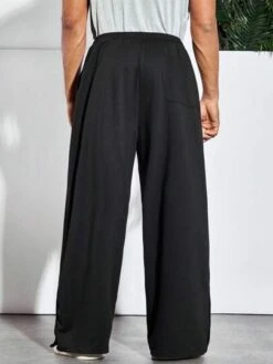 Manfinity Chillmode Men Cotton Drawstring Waist Sweatpants