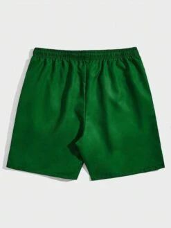 ROMWE Street Life Guys Letter Graphic Drawstring Waist Shorts