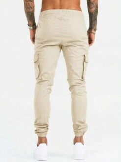 Manfinity Homme Men Flap Pocket Side Drawstring Waist Cargo Pants