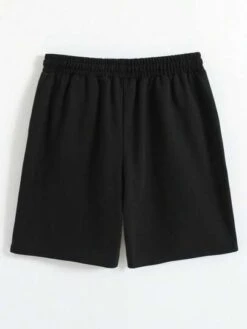 ROMWE Street Life Guys Heart & Slogan Graphic Drawstring Waist Shorts