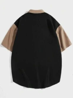 Manfinity Sporsity Men Letter Graphic Colorblock Shirt