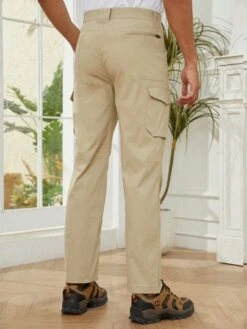 Men Flap Pocket Side Cargo Pants