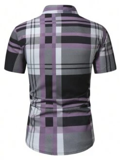 Manfinity Homme Men Random Plaid Print Shirt
