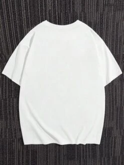 Manfinity Hypemode Men Cotton Bear Pattern Drop Shoulder Tee