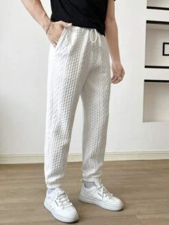 Manfinity Hypemode Men Slogan Patched Detail Sweatpants