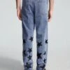 ROMWE Street Life Guys Star Print Straight Leg Jeans