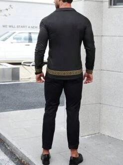 Manfinity LEGND Men Geo Print Button Up Shirt