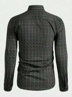 SHEIN Manfinity Homme Men Allover Print Button Up Shirt