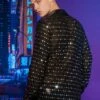 SHEIN Manfinity Fever City Men Sequin Detail Sheer Top