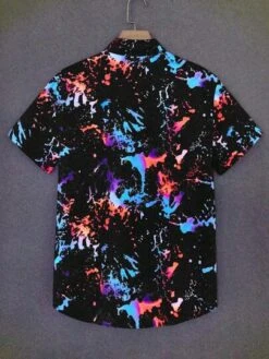 Manfinity EMRG Men Splash Ink Print Shirt