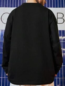 Men Slogan Graphic Drop Shoulder Tee