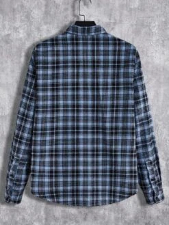 SHEIN Men Plaid Print Shirt Without Tee