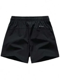 Men Letter Graphic Drawstring Waist Shorts