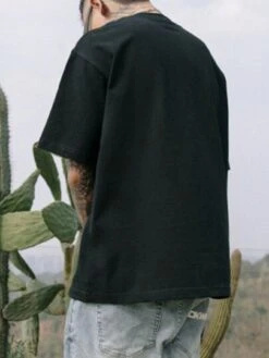 Men Letter Graphic Drop Shoulder Tee