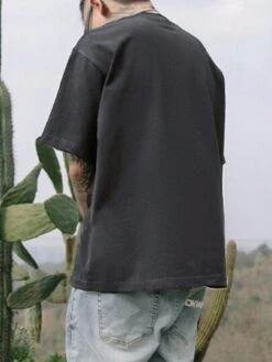 Men Car & Letter Graphic Tee