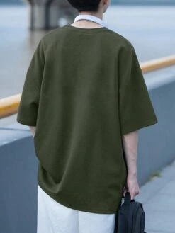 Men Star And Letter Graphic Drop Shoulder Tee