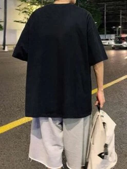 Men Shark And Letter Graphic Drop Shoulder Tee