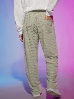 SHEIN Manfinity Fever City Men Solid Drawstring Waist Sweatpants