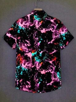 Manfinity EMRG Men Reflective Splash Ink Print Shirt