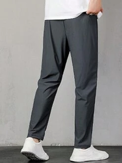 Men Letter Graphic Drawstring Waist Pants